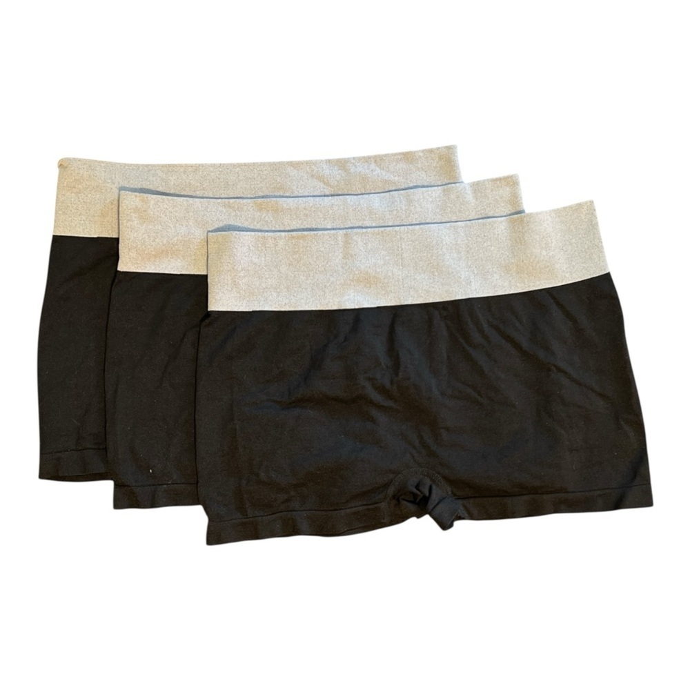 Black & Gray Boyshort Panties – 3 Pack – L/XL (Zulily)